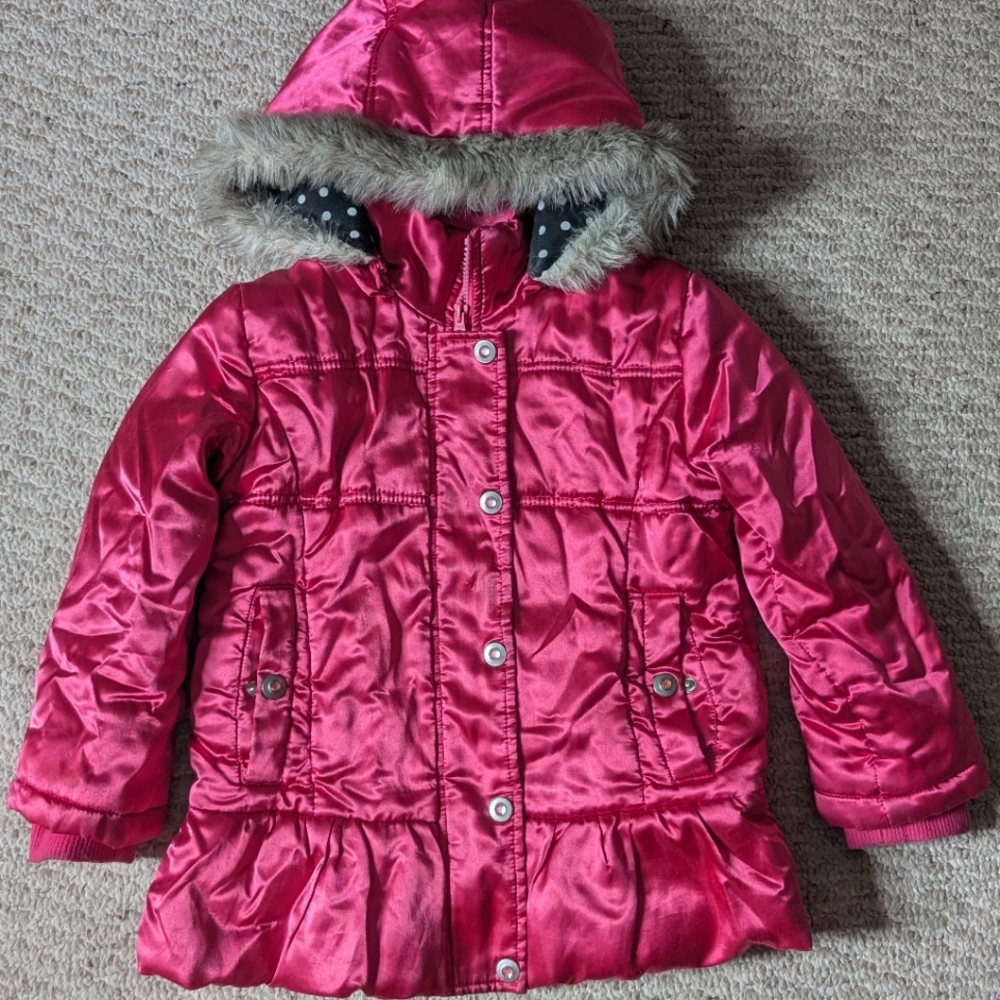 Pink fuchsia winter coat